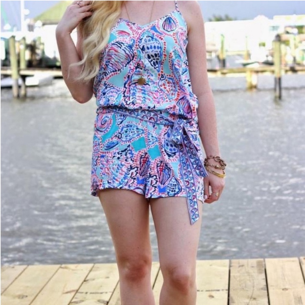 Lilly Pulitzer Shell Me About It‎ Romper Small